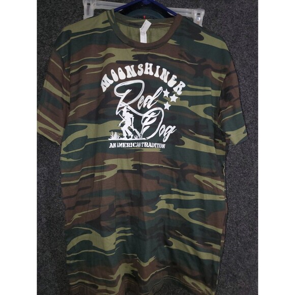 Red Dog Moonshine Camouflage T-shirt Size Large - Picture 1 of 4